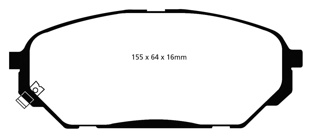 Pastiglie Freni EBC Extra-Duty Verdi Serie 6000 Anteriore HYUNDAI iX55 3.0 TD Cv  dal 2008 al 2009 Pinza  Diametro disco 321mm