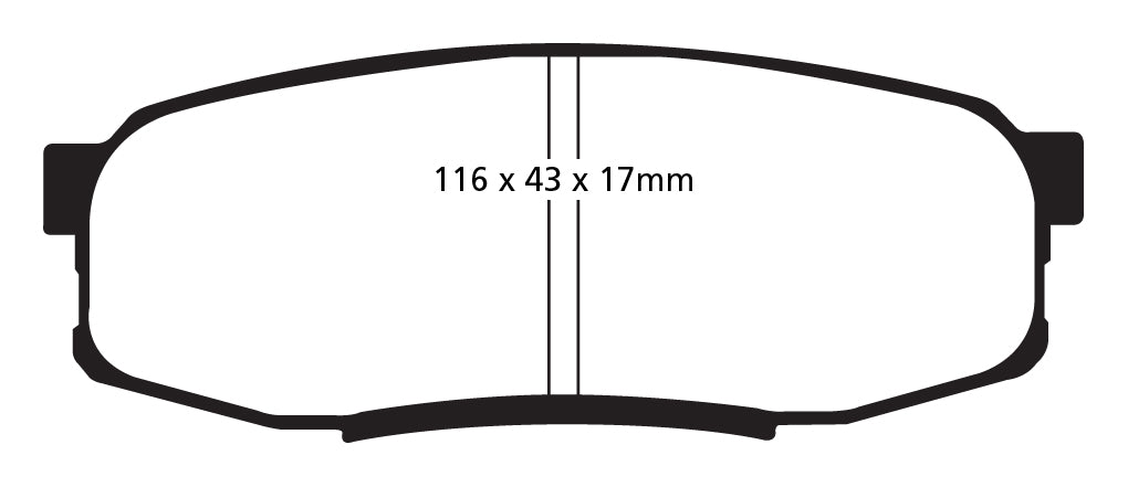 Pastiglie Freni EBC Extra-Duty Verdi Serie 6000 Posteriore LEXUS LX450 4.5 TD Cv  dal 2015 al 2022 Pinza  Diametro disco 345mm