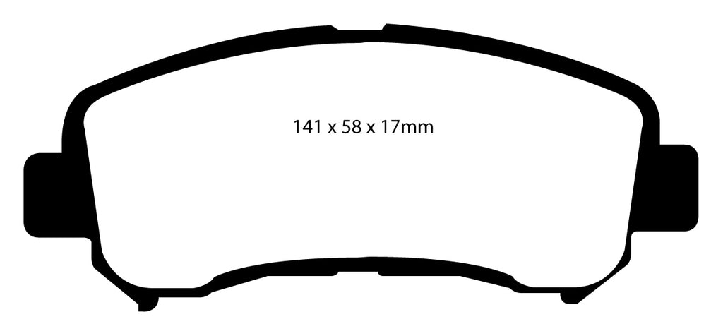 Pastiglie Freni EBC Extra-Duty Verdi Serie 6000 Anteriore NISSAN Qashqai (J10) 1.5 TD Cv 106 dal 2006 al 2014 Pinza  Diametro disco 296mm