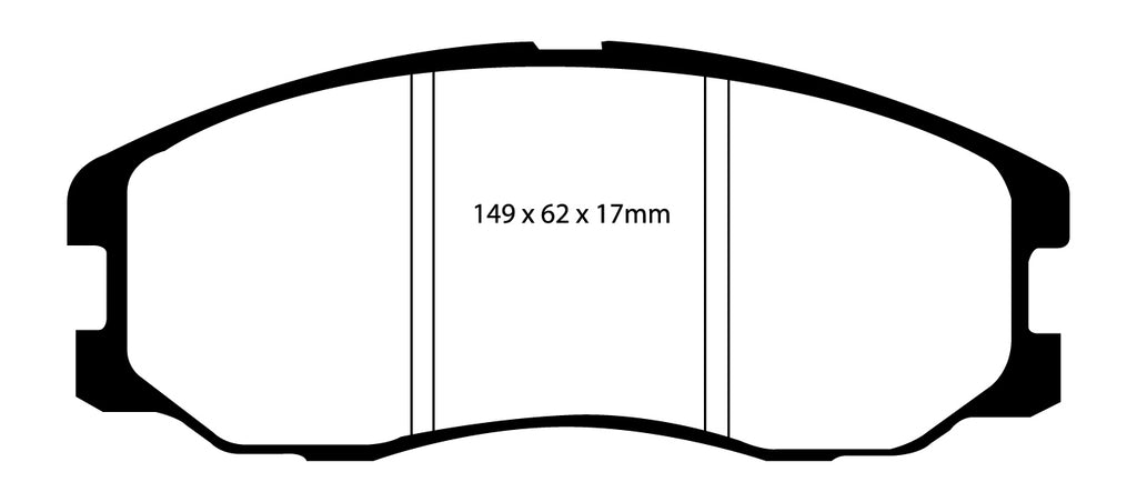 Pastiglie Freni EBC Extra-Duty Verdi Serie 6000 Anteriore OPEL Antara 2.0 TD Cv  dal 2007 al 2011 Pinza  Diametro disco 296mm