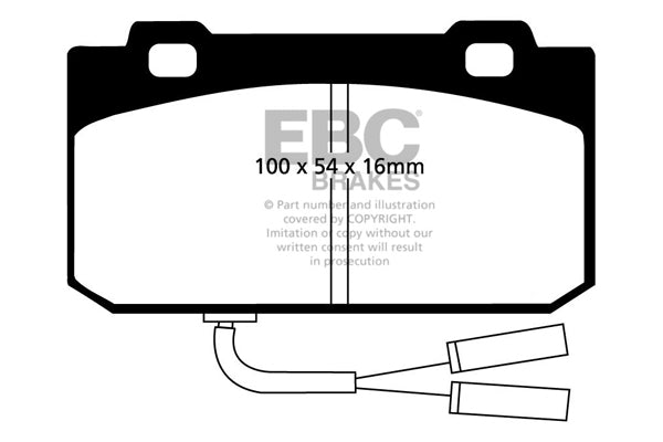 Pastiglie Freni EBC Ultimax Anteriore ALFA ROMEO 33 1.2 Cv  dal 1983 al 1985 Pinza ATE Diametro disco 239mm