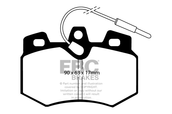 Pastiglie Freni EBC Ultimax Anteriore PEUGEOT 106 1.3 Cv  dal 1991 al 1996 Pinza Girling/TRW Diametro disco 247mm