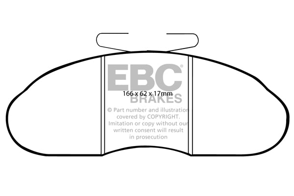 Pastiglie Freni EBC Ultimax Anteriore OPEL Arena 1.9 D Cv  dal 1997 al 2000 Pinza  Diametro disco 252mm