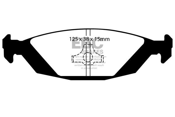 Pastiglie Freni EBC Ultimax Posteriore SAAB 900 2.0 Cv  dal 1988 al 1992 Pinza ATE Diametro disco 258mm