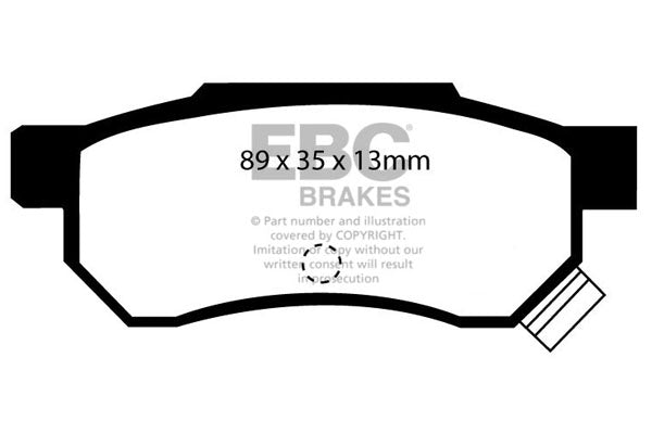 Pastiglie Freni EBC Ultimax Posteriore MG ZR 1.8 Cv 120 dal 2001 al 2005 Pinza Akebono Diametro disco 239mm