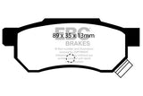 Pastiglie Freni EBC Ultimax Posteriore MG ZR 1.8 Cv 120 dal 2001 al 2005 Pinza Akebono Diametro disco 239mm