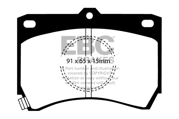 Pastiglie Freni EBC Ultimax Anteriore MAZDA 323 1.1 Cv  dal 1985 al 1987 Pinza Sumitomo Diametro disco 238mm