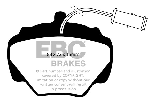 Pastiglie Freni EBC Ultimax Posteriore LAND ROVER Discovery 1 2.0 Cv  dal 1993 al 1994 Pinza Lockheed Diametro disco 290mm