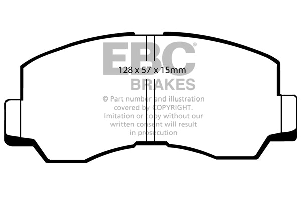 Pastiglie Freni EBC Ultimax Anteriore MITSUBISHI Galant 1.6 Cv  dal 1980 al 1981 Pinza Akebono Diametro disco 230mm