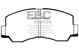 Pastiglie Freni EBC Ultimax Anteriore MITSUBISHI Galant 1.6 Cv  dal 1980 al 1981 Pinza Akebono Diametro disco 230mm