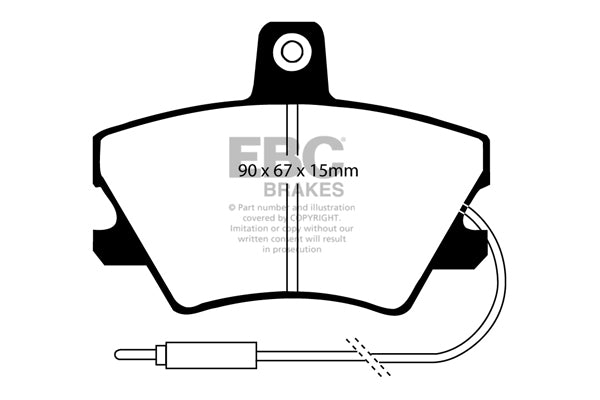 Pastiglie Freni EBC Ultimax Anteriore RENAULT 5 1.0 Cv  dal 1985 al 1990 Pinza Girling/TRW Diametro disco 238mm