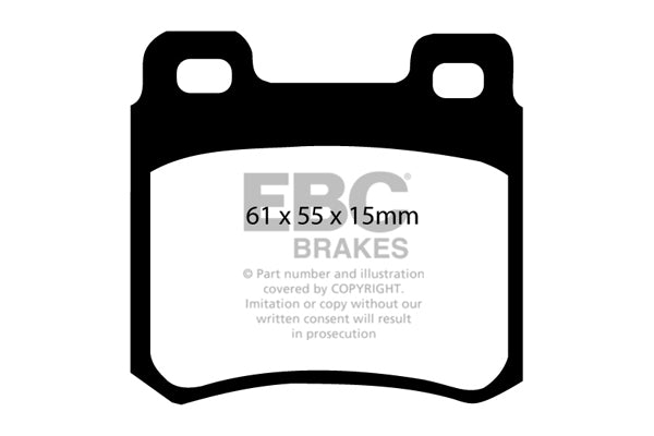 Pastiglie Freni EBC Ultimax Posteriore MERCEDES-BENZ 190 (W201) 2.3 16v Cv  dal 1984 al 1988 Pinza ATE Diametro disco 258mm