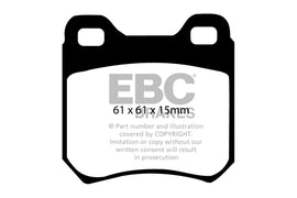 Pastiglie Freni EBC Ultimax Posteriore OPEL Omega 1.8 Cv  dal 1986 al 1987 Pinza ATE Diametro disco 0mm