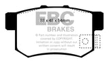 Pastiglie Freni EBC Extra-Duty Verdi Serie 6000 Posteriore HONDA CR-V Mk2 2.0 Cv  dal 2002 al 2005 Pinza Akebono Diametro disco 282mm