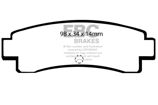 Pastiglie Freni EBC Ultimax Posteriore NISSAN Sunny B12 1.6 ZX Cv  dal 1986 al 1992 Pinza  Diametro disco 227mm