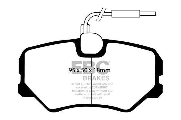 Pastiglie Freni EBC Ultimax Anteriore CITROEN Saxo VTS 1.6 Cv  dal 1996 al 2003 Pinza Girling/TRW Diametro disco 247mm