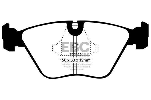 Pastiglie Freni EBC Ultimax Anteriore BMW Serie 5 (E34) 518 1.8 Cv  dal 1988 al 1996 Pinza ATE Diametro disco 302mm