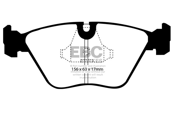 Pastiglie Freni EBC Ultimax Anteriore JAGUAR XJ12 6.0 Cv  dal 1994 al 1997 Pinza ATE Diametro disco 291mm