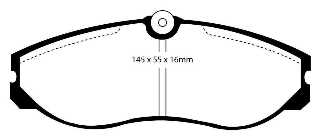 Pastiglie Freni EBC Extra-Duty Verdi Serie 6000 Anteriore FORD Maverick 2.4 Cv  dal 1993 al 1999 Pinza Girling/TRW Diametro disco 277mm