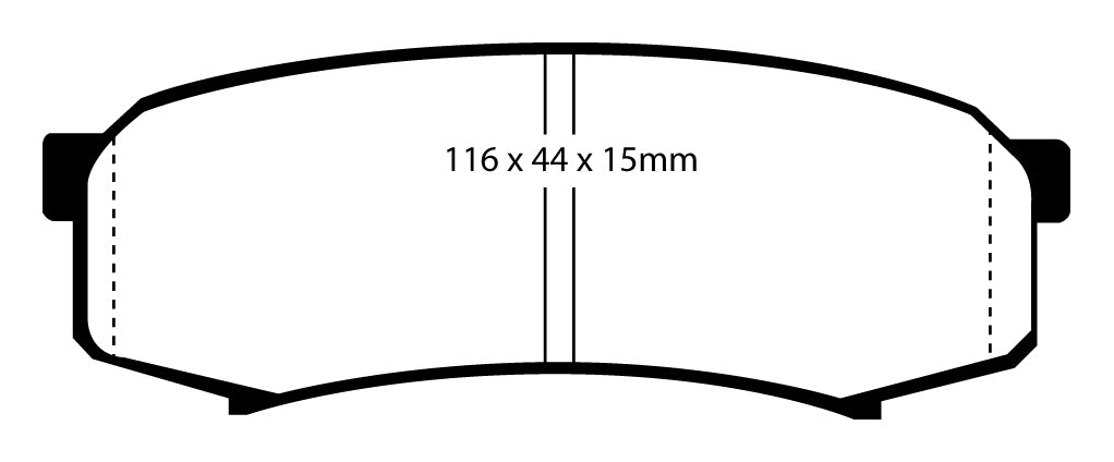 Pastiglie Freni EBC Extra-Duty Verdi Serie 6000 Posteriore TOYOTA FJ Cruiser 4 Cv 239 dal 2007 al 2009 Pinza  Diametro disco 312mm