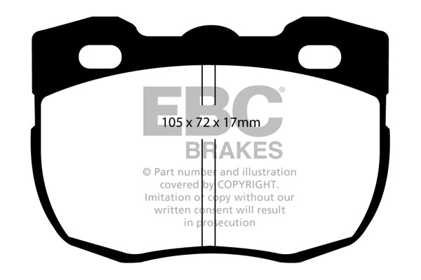 Pastiglie Freni EBC Ultimax Anteriore LAND ROVER 90 2.3 Cv  dal 1987 al 1990 Pinza Lockheed Diametro disco 298mm