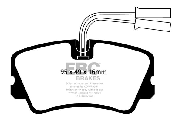 Pastiglie Freni EBC Ultimax Anteriore ALFA ROMEO 33 1.7 Cv  dal 1986 al 1988 Pinza Girling/TRW Diametro disco 239mm