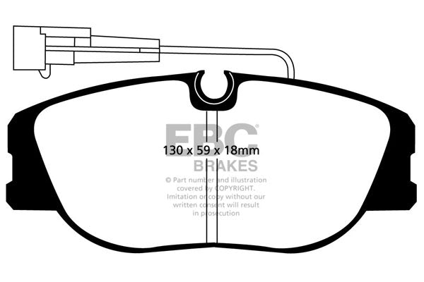 Pastiglie Freni EBC Ultimax Anteriore ALFA ROMEO 155 2.0 TS Cv 150 dal 1995 al 1998 Pinza Girling/TRW Diametro disco 284mm