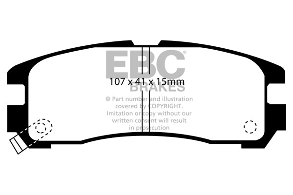 Pastiglie Freni EBC Ultimax Posteriore MITSUBISHI Chariot 2.0 Cv  dal 1991 al 1997 Pinza Akebono Diametro disco 0mm