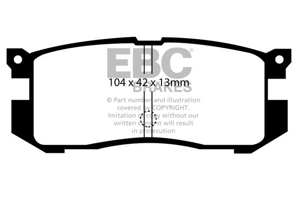 Pastiglie Freni EBC Ultimax Posteriore MAZDA 626 1.8 Cv  dal 1987 al 1992 Pinza  Diametro disco 0mm