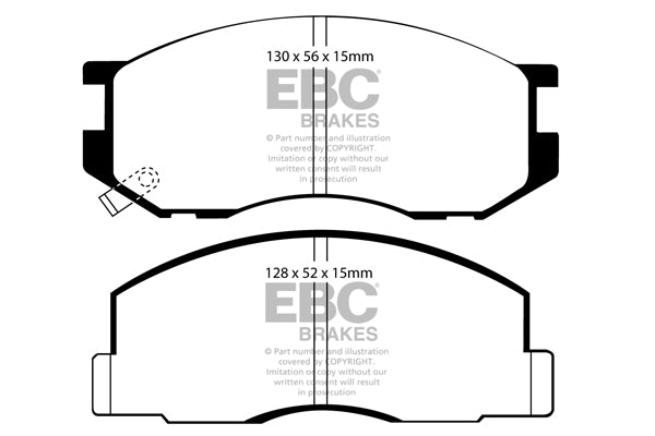 Pastiglie Freni EBC Ultimax Anteriore TOYOTA Town Ace 1.8 Cv  dal 1982 al 1992 Pinza  Diametro disco 231mm