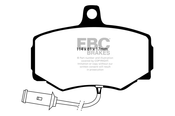 Pastiglie Freni EBC Ultimax Anteriore JAGUAR XJ6 2.9 Cv  dal 1986 al 1987 Pinza Girling/TRW Diametro disco 295mm