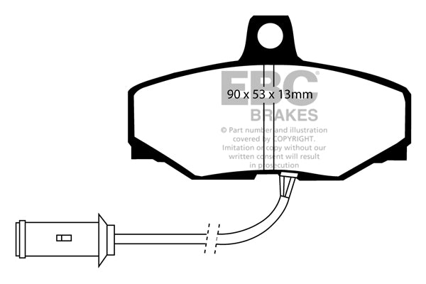 Pastiglie Freni EBC Ultimax Posteriore JAGUAR XJ6 2.9 Cv  dal 1986 al 1987 Pinza Girling/TRW Diametro disco 278mm