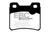 Pastiglie Freni EBC Ultimax Posteriore OPEL Astra (F) 1.8 Cv  dal 1991 al 1998 Pinza ATE Diametro disco 260mm