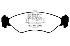 Pastiglie Freni EBC Ultimax Anteriore FORD Fiesta (Mk3) 1.0 Cv  dal 1989 al 1992 Pinza ATE Diametro disco 240mm