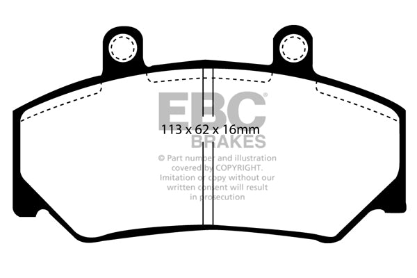 Pastiglie Freni EBC Ultimax Anteriore VOLVO 740 2 Cv  dal 1987 al 1991 Pinza Bendix Diametro disco 287mm