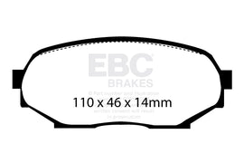 Pastiglie Freni EBC Ultimax Anteriore MAZDA MX5 (Mk1) NA 1.6 Cv  dal 1989 al 1998 Pinza Sumitomo Diametro disco 235mm