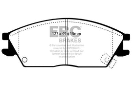 Pastiglie Freni EBC Ultimax Anteriore HYUNDAI Accent 1.3 Cv  dal 1994 al 1999 Pinza Akebono Diametro disco 242mm