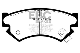 Pastiglie Freni EBC Ultimax Anteriore SUBARU Justy 1.0 Cv  dal 1989 al 1996 Pinza  Diametro disco 0mm