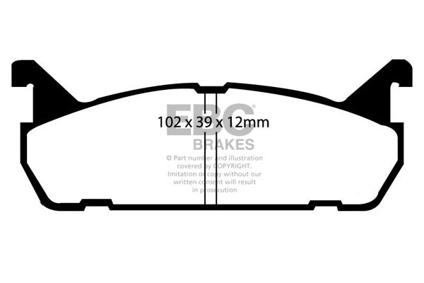 Pastiglie Freni EBC Ultimax Posteriore MAZDA 323 1.6 Cv  dal 1991 al 1994 Pinza Akebono Diametro disco 231mm