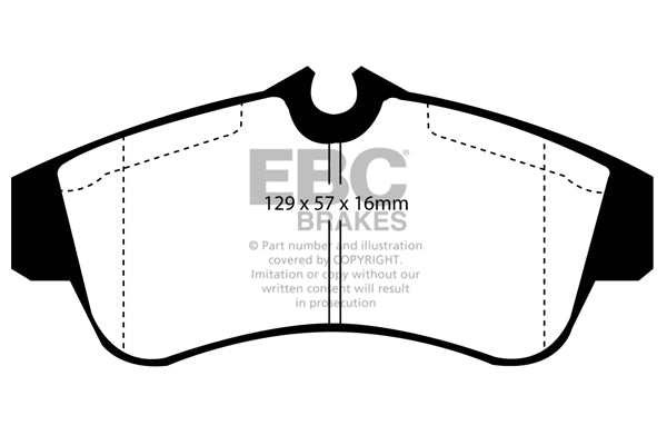 Pastiglie Freni EBC Ultimax Anteriore NISSAN Almera 1.5 Cv  dal 2000 al 2006 Pinza Girling/TRW Diametro disco 256mm