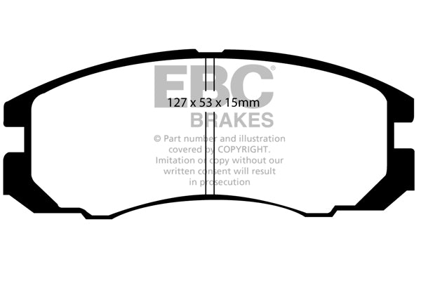 Pastiglie Freni EBC Ultimax Anteriore TOYOTA Camry SV21R 2 Cv  dal 1987 al 1992 Pinza  Diametro disco 255mm