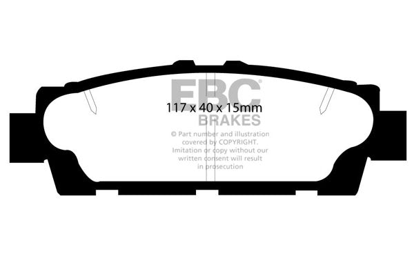 Pastiglie Freni EBC Ultimax Posteriore LEXUS LS400 (XF10) 4.0 Cv  dal 1990 al 1992 Pinza  Diametro disco 291mm