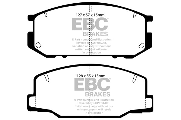 Pastiglie Freni EBC Ultimax Anteriore TOYOTA Celica Supra MA61 2.8 Cv  dal 1984 al 1986 Pinza Akebono Diametro disco 258mm