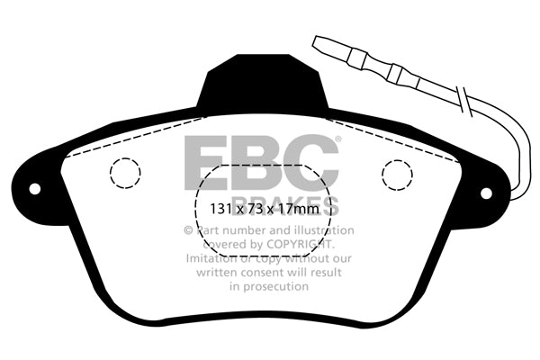 Pastiglie Freni EBC Ultimax Anteriore PEUGEOT 605 2.0 Cv  dal 1991 al 1999 Pinza Bendix Diametro disco 283mm