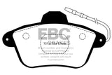 Pastiglie Freni EBC Ultimax Anteriore PEUGEOT 605 2.0 Cv  dal 1991 al 1999 Pinza Bendix Diametro disco 283mm