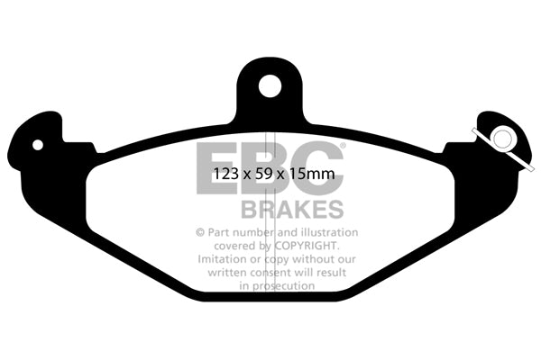 Pastiglie Freni EBC Ultimax Posteriore RENAULT 21 2.0 Turbo Cv  dal 1988 al 1996 Pinza Brembo Diametro disco 255mm