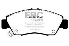 Pastiglie Freni EBC Ultimax Anteriore HONDA Civic (5th Gen) EG3 1.3 Cv  dal 1991 al 1995 Pinza Akebono Diametro disco 240mm