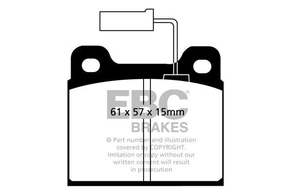 Pastiglie Freni EBC Ultimax Anteriore ALFA ROMEO 75 1.6 Cv  dal 1989 al 1992 Pinza ATE Diametro disco 250mm