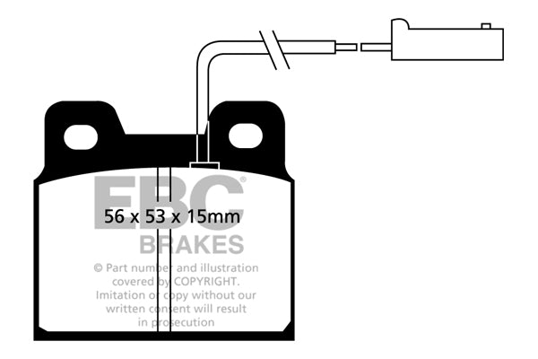 Pastiglie Freni EBC Ultimax Posteriore ALFA ROMEO 75 1.6 Cv  dal 1989 al 1992 Pinza ATE Diametro disco 250mm