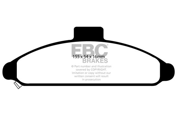 Pastiglie Freni EBC Ultimax Anteriore HYUNDAI S Coupe 1.5 Cv  dal 1990 al 1992 Pinza  Diametro disco 242mm